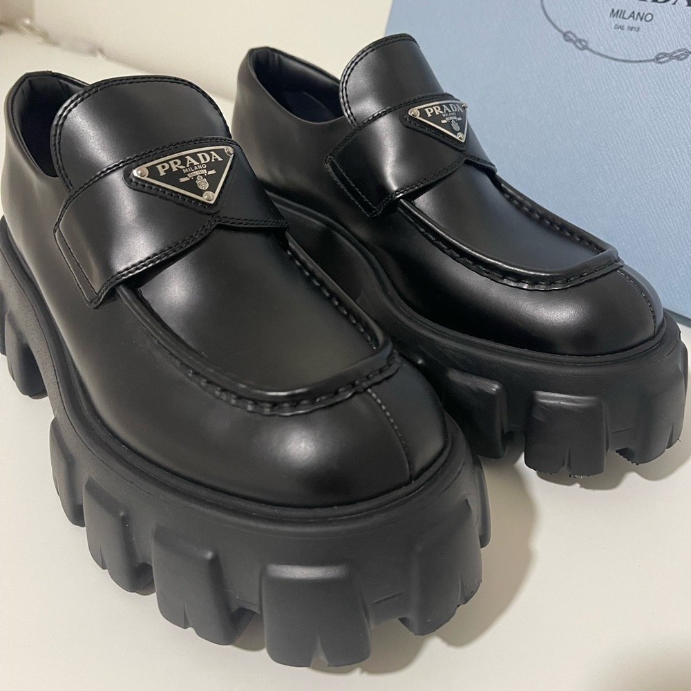 Prada Women’s Black Leather Loafers